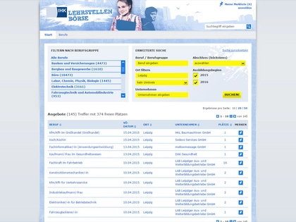 IHK-Lehrstellenbörse mit 750 Angeboten für die Region Leipzig