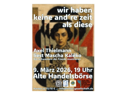 Musikalische Lesung "Mascha Kaléko" in der Alten Handelsbörse Leipzig