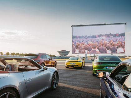 Porsche Leipzig verwandelt Rundstrecke in ein Autokino Porsche Leipzig verwandelt Rundstrecke in ein Autokino
