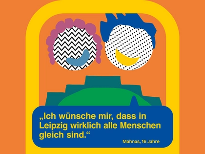 Plakatkampagne des Kulturamtes der Stadt Leipzig "Kindern eine Stimme geben"