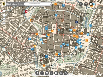 Online-Stadtplan von Leipzig jetzt auch mit historischer Karte von 1913