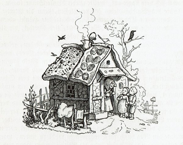"Hexenhaus aus dem "Märchenbuch" von Ludwig Bechstein, 1853