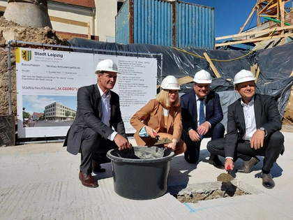 Grundsteinlegung für neues Ambulanzzentrum am Klinikum St. Georg in Leipzig