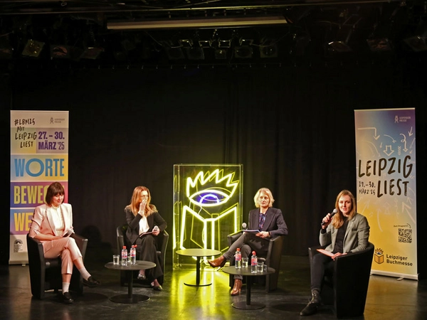 Pressekonferenz der Leipziger Buchmesse 2025, Foto: Maja Küßner