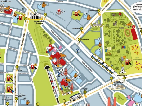 Auszug: Neuer Kinderstadtplan „Zentrum-Südost“, Foto: Stadt Leipzig