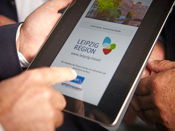 Landing Page des neuen Gratis WLANs, Foto: Stadt Leipzig / Christiane Gundlach