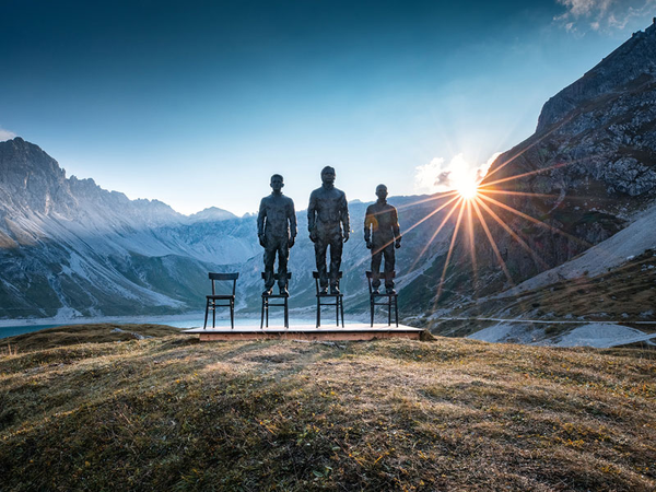 Interaktive Skulptur anythingtosay des italienischen Bildhauers Davide Dormino, Foto: Lucas Tiefenthaler / TeamAlive