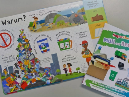 Kinderbücher zum Thema Recycling in Leipziger Arztpraxen
