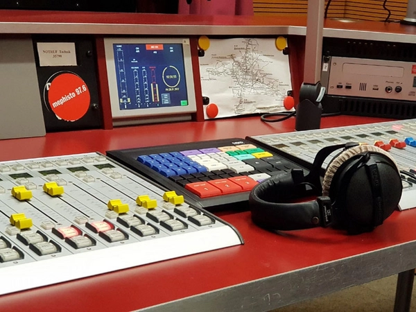 Sendestudio von Radio mephisto 97.6. Foto: Ulf Walther / Universität Leipzig