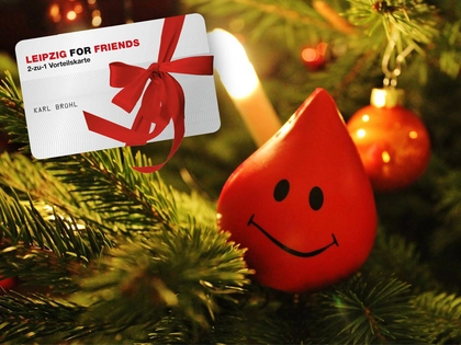 Weihnachtsaktion der UKL-Blutbank: Blutspender erhalten im Dezember Gutschein für „LEIPZIG FOR FRIENDS“-Vorteilskarte