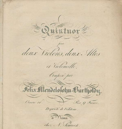 Sächsische Akademie der Wissenschaften: Wiedererstaufführung von Mendelssohns Streichquintett A-Dur in der Frühfassung