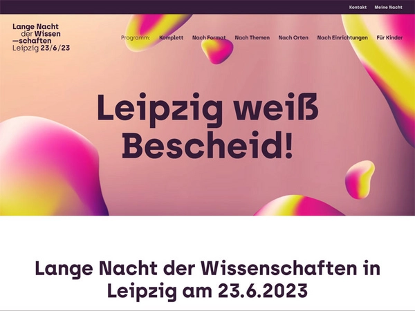 Internetseite: Lange Nacht der Wissenschaften, www.wissen-in-leipzig.de 