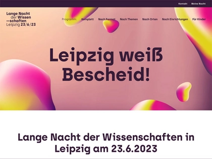 Die Lange Nacht der Wissenschaften in Leipzig lädt zum Entdecken ein