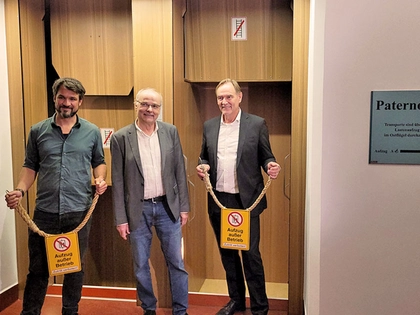 Paternoster im Neuen Rathaus Leipzig wieder in Betrieb