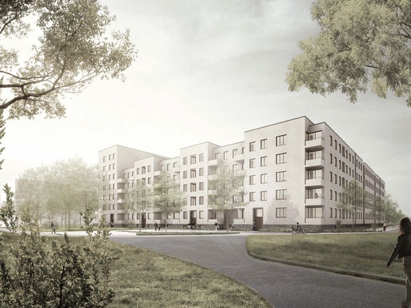 LWB: Samuel-Lampel-Straße in Leipzig-Mockau, Visualisierung: ARGE W+V Architekten GmbH_mbpk Architekten und Stadtplaner GmbH