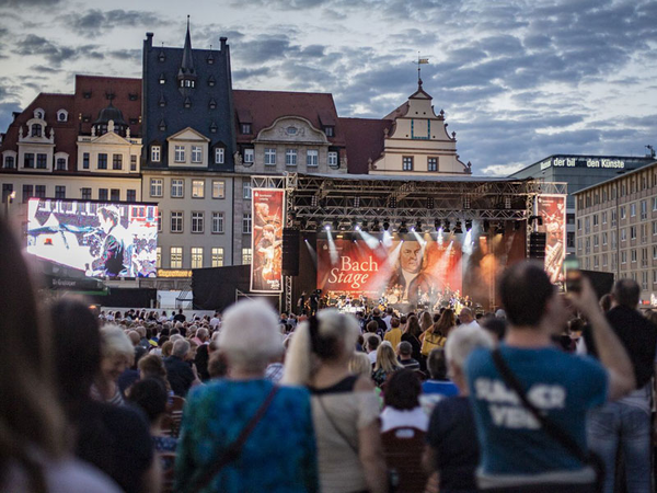 Bachfest Leipzig: BachStage auf dem Leipziger Markt, Foto: Bachfest Leipzig / Emanuel Mathias
