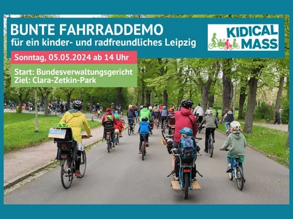 Bunte Fahrraddemo für ein kinder- und radfreundliches Leipzig