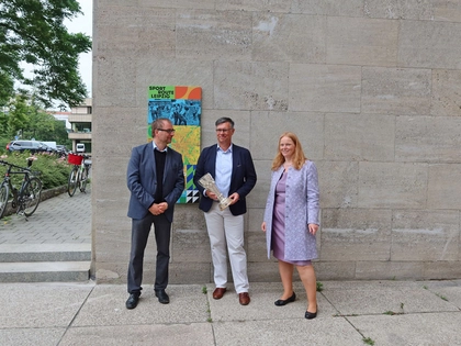 Einweihung von Station 17 der Leipziger Sportroute zum Thema Golf am Europahaus