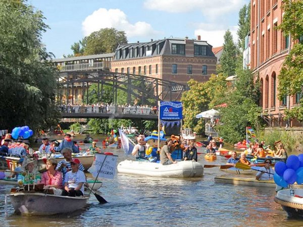 Bootsparade beim Leipziger Wasserfest, Foto: Gaby Waldek
