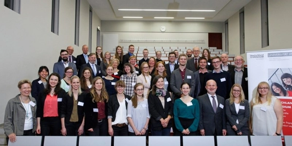 Deutschlandstipendiaten der Universität Leipzig und einige ihrer Förderer