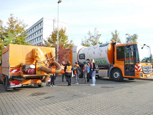 Drehtrommelfahrzeug für Bioabfälle, Foto: Stadtreinigung Leipzig