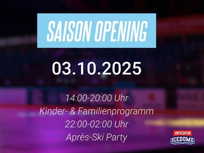 Saison Opening im anona ICEDOME in Leipzig Saison Opening im anona ICEDOME in Leipzig