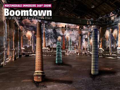 Kunstkraftwerk Leipzig präsentiert neue immersive Videoshow “Boomtown“