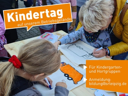 Kindertag-Spektakel auf dem Betriebsgelände der Stadtreinigung Leipzig