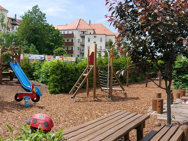 Außenanlage KinderBewegungsLand Springmäuschen, Foto: Print4Kids