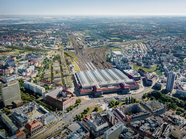Visualisierung den Löwitz Quartiers westlich des Leipziger Hauptbahnhofs, Foto: bloomimages / freiland, Hamburg