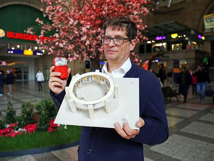 Partnerstadt Lyon präsentiert Lichtprojekt „Leipzig-Berlin“ im Hauptbahnhof