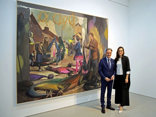 Steffen Hildebrand und Anka Ziefer präsentieren in der G2 Kunsthalle Werke von Neo Rauch, Foto: Isabell Gradinger