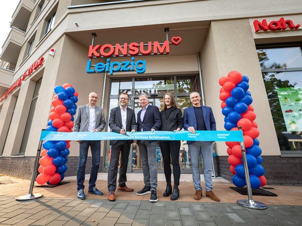 In der Leipziger Robert-Blum-Straße wurde heute die neue Filiale der Konsum Leipzig eG eröffnet. Foto: Konsum Leipzig