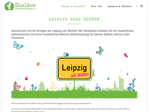 Internetseite der Ökolöwen: Leipzig soll Blühen