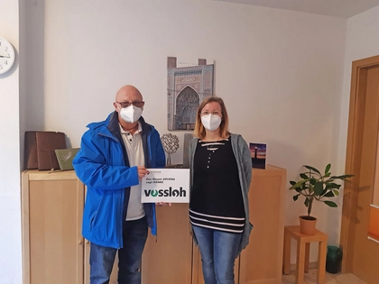 Das Unternehmen Vossloh Rail Services GmbH unterstützt das Hospiz ADVENA Leipzig mit großzügiger Spendensumme