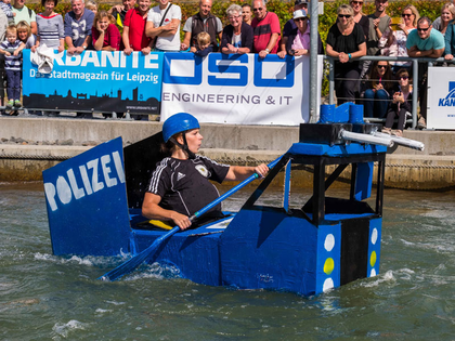 Anmeldestart für das 13. Pappbootrennen im Kanupark Markkleeberg