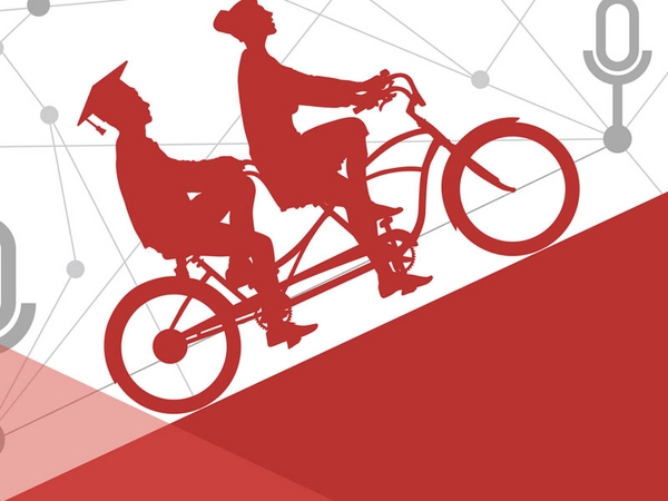 Titelgrafik des neuen Podcasts "Tandem Stories", Foto: Universität Leipzig