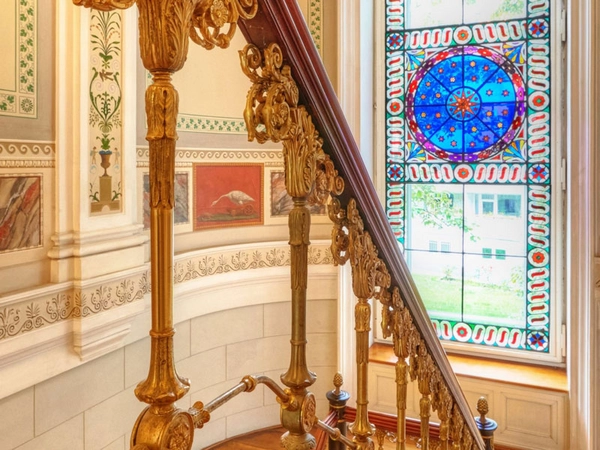 Sein & Schein: Die übertragene Weydinger Treppe im Nicolaihaus in Berlin, Foto: Roland Rossner, Deutsche Stiftung Denkmalschutz