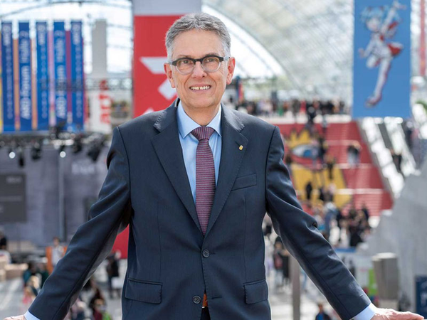 Das Gesicht der Leipziger Buchmesse: Oliver Zille, Foto Leipziger Messe