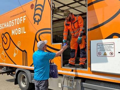 Schadstoffmobil der Stadtreinigung Leipzig ist zurück aus der Winterpause