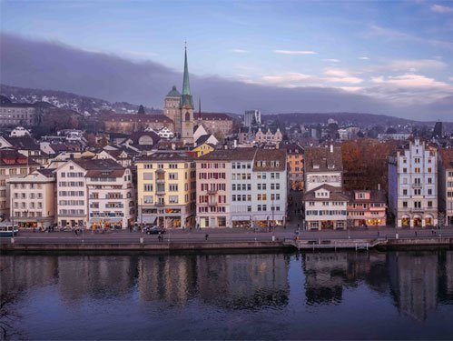 Panoramablick auf die Stadt Zürich, Foto: envato.com