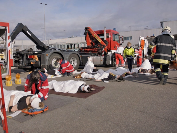 MANV: Triage am BMW Werk Leipzig, Foto: Gecko1