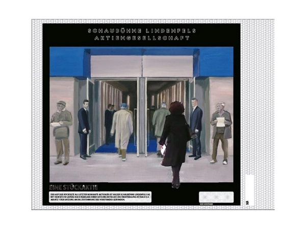 2. Edition der Schaubühnen-Kunstaktien, Motiv gestaltet von Verena Landau