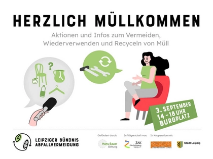 Aktionstag unter dem Titel »Herzlich Müllkommen!« auf dem Burgplatz in Leipzig