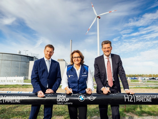 Baustart der Wasserstoff-Pipeline im BMW Group Werk Leipzig, Foto: BMW Group