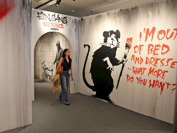 Ausstellung "House of Banksy" in Leipzig, Foto: Andreas Schmidt