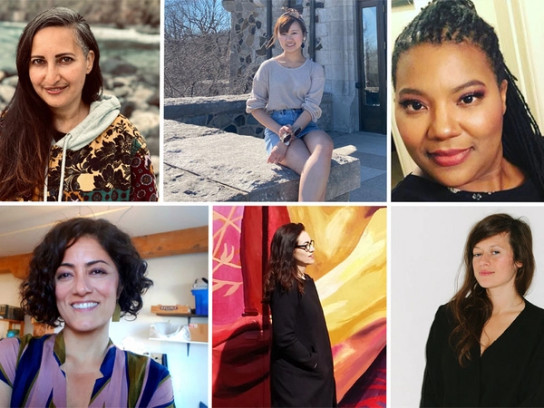 Kuratorinnen des DOK Industry Podcasts (vlnr.): Lucy Mukerjee, Karen Cheung, Toni Bell, Aisha Jamal, Maria-Christina Villaseñor, Weronika Lewandowska