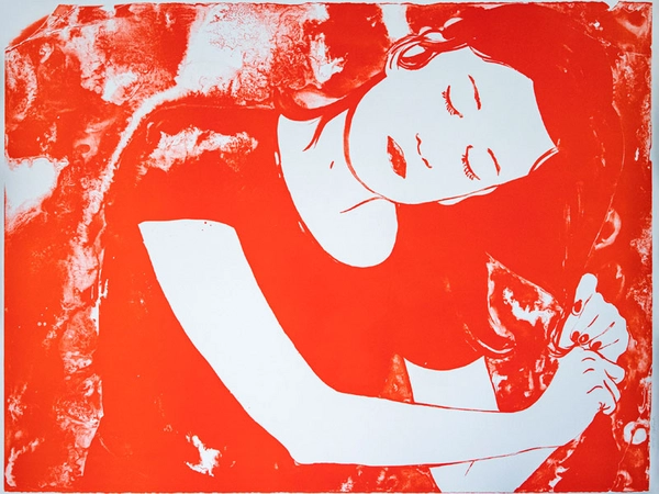 Françoise Pétrovitch, Se coiffer, 2016, Lithografie, MEL Publisher edition, Musée de l'Imprimerie et de la Communication graphique Lyon, inv_5204 © Adagp, Paris, 2023 