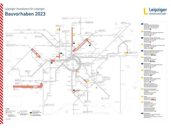 LVB Baustellen-Übersicht Foto: Leipziger Gruppe