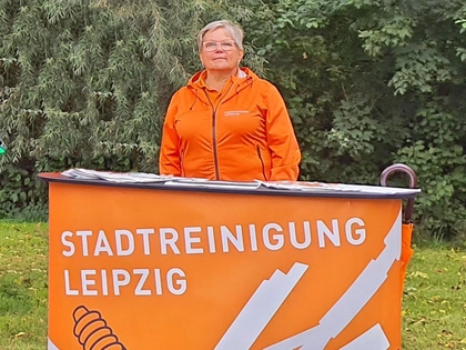 Stadtreinigung Leipzig informiert auf Wochenmärkten über Abfallarmes Einkaufen